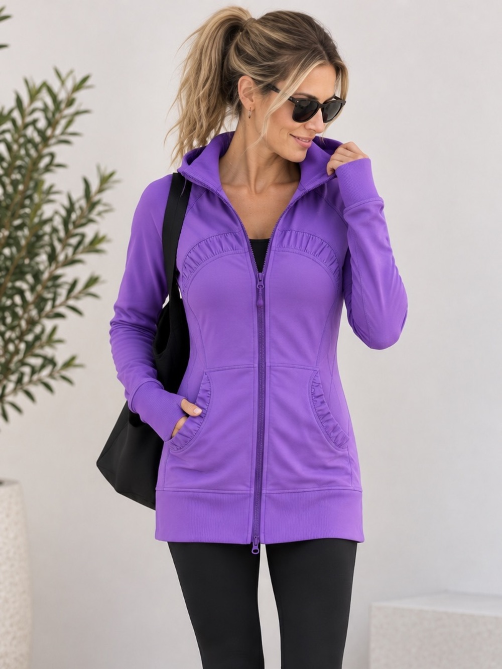 lululemon athletica Purple Full-Zip Hooded Jacket
